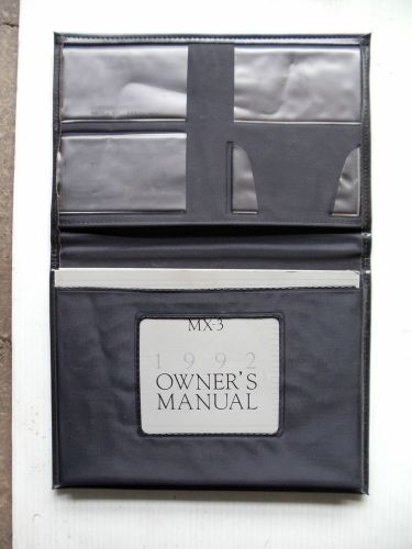 1992 mazda mx-3  owners manual service book glove box factory