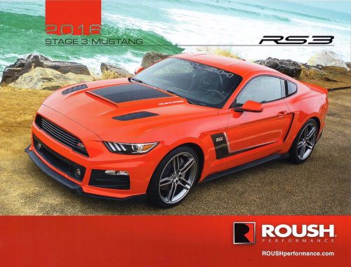 2016 ford roush mustang stage 3 rs3 placard brochure dealer specs free shipping