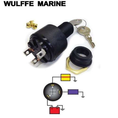 Marine ignition switch 3 position (off-ignition-start), sierra mp39780 bayliner