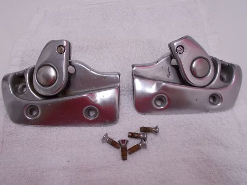 68 69 70 cadillac deville convertible top latch sunvisor hinge plates oem pair