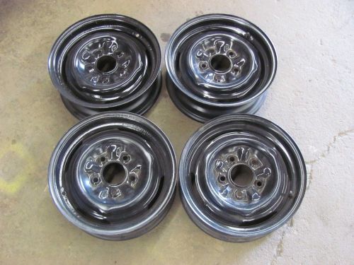 Chevy 14x5 plain steel wheels rims set of 4 impala nova 64 65 66 chevrolet