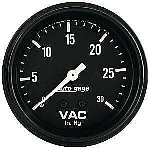 Auto meter 2317 autogage series gauge  2-5/8&#034; vacuum (30&#034; hg)  mechanical