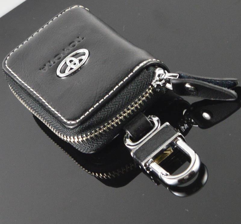 New 360º rotate ford leather car key toyota alloy keychain black