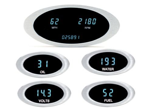Dakota digital universal ion series oval 5 gauge kit speedometer tach ion-50-1