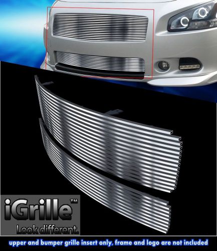 Fits 2009-2014 nissan maxima 304 stainless steel billet grille combo