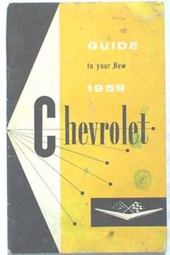 1959 chevrolet owners manual original