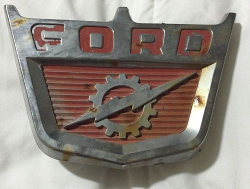 Vintage ford truck gear and lightening bolt emblem