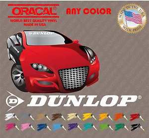 Dunlop vinyl windshield banner, decal, sticker car sport racing