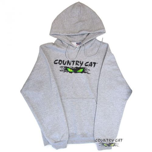 Country cat men&#039;s cat eyes logo black sweatshirt 50/50 cotton poly - ccgreyswt_