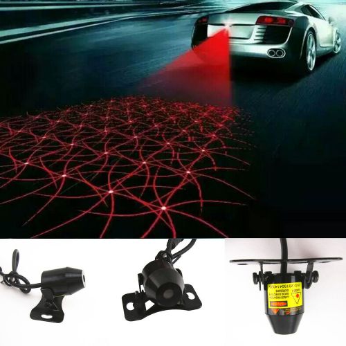 Red decorative pattern anti pileup rear end tail fog driving laser caution light