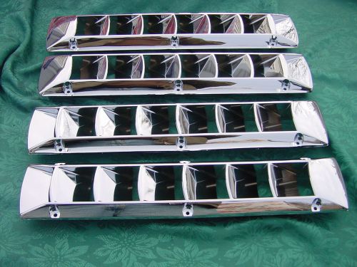 Four chrome boat vent louver sea ray bayliner four winns baja glastron  4 pack