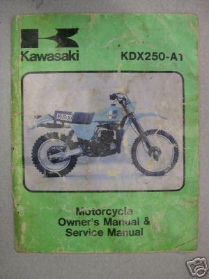 1980 kawasaki kdx250 kdx 250 owners service manual
