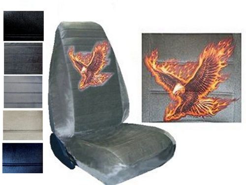 Velour seat covers car truck suv flying fire eagle high back pp #x