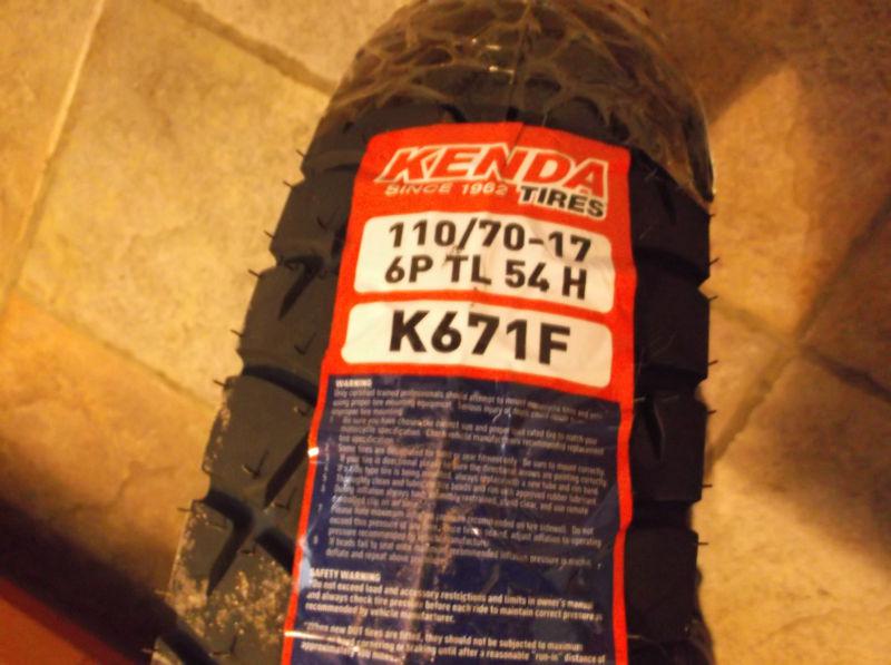Brand new never used kenda cruiser front motorcycle tire  k671f 110/70-17