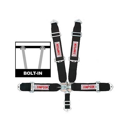 Simpson racing harness latch individual-type bolt-in floor mount black 29061bk