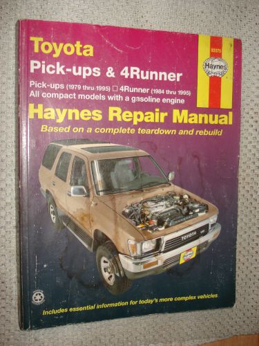 1979-1995 toyota truck &amp; 4 runner service manual shop book  91 90 89 88 87 86 85