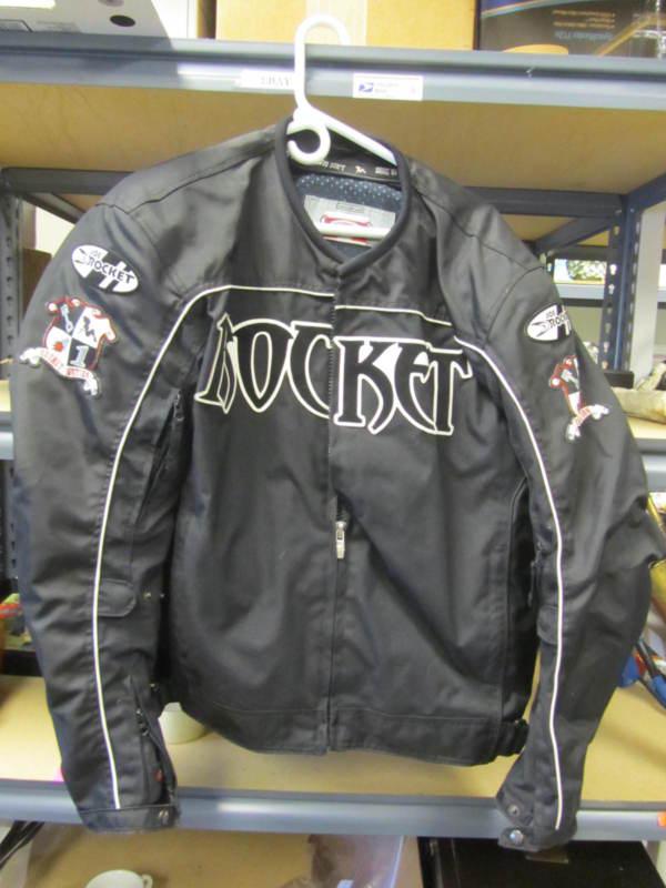Joe rocket street bike racing jacket mens size l black