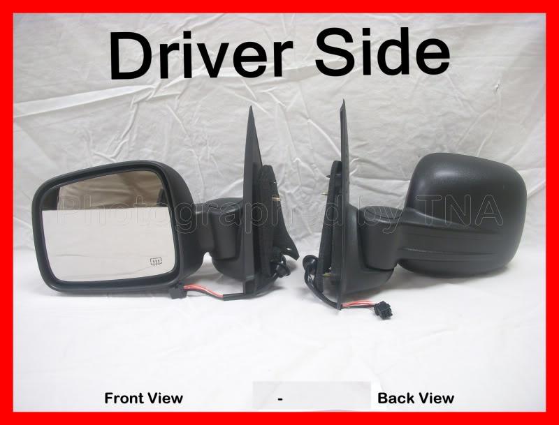 Outside side view mirror, power, heated - left