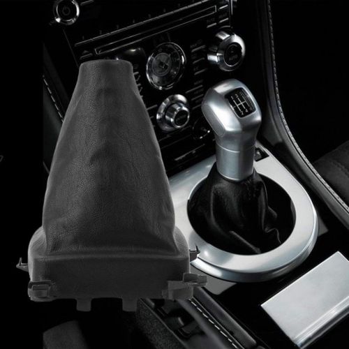 Leather gear shift gear knob boot dustproof cover for mazda 3 black new om