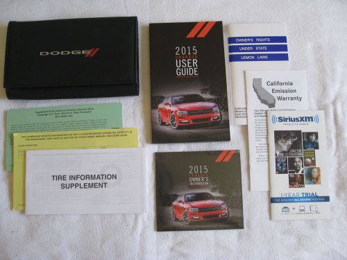 2015 dodge charger oem owner&#039;s owners manual set with case &amp; cd