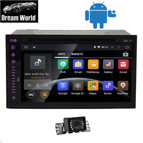 Android 4.4 double 2 din 7 inch in-dash car dvd player gps nav radio bt ipod swc