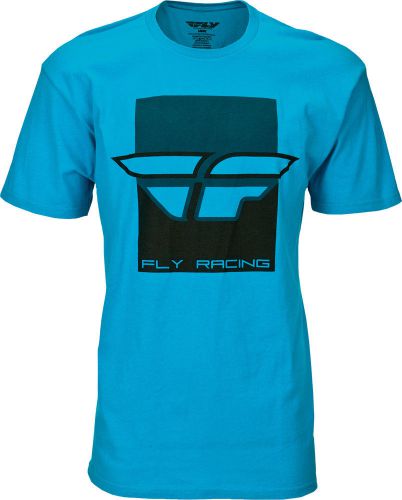Fly racing turquoise mens color block short sleeve dirt bike t-shirt mx atv 2015