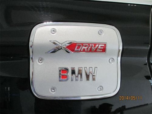 Triple chrome emblem fuel cover gas cap lid trims for 2014 bmw x5 f15 x 5 xdrive