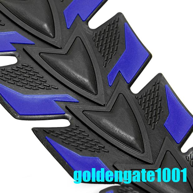 3d motorcycle black blue gas cap tank design protection pad rubber sticker decal