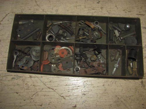 Antique vintage car truck tractor points condensers lot in industrial bin box