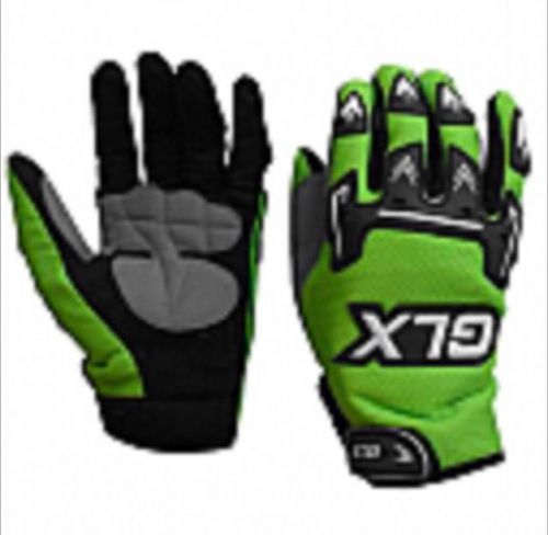 Glx atv dirt bike gloves green adult large