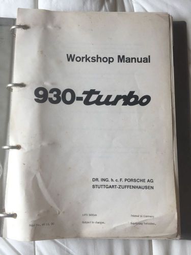 1975 porsche 930 turbo original workshop manual handbook 911