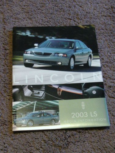 2003 lincoln ls media information portfolio press kit folder guide