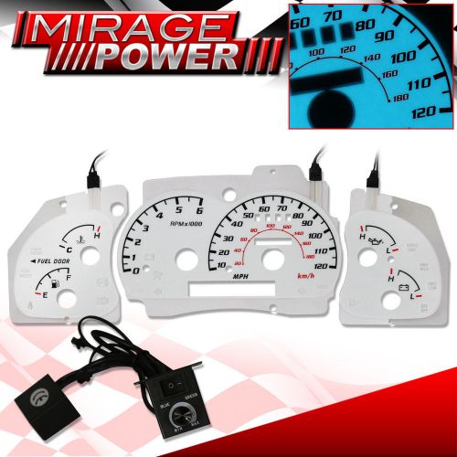 98-01 ford explorer white face indiglo reverse glow jdm racing upgrade cluster