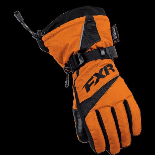 Fxr helix youth racing snowmobile gloves: orange size: youth-small