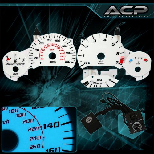 For 1992-1998 bmw 3 series overlay reverse indiglo gauge white cluster upgrade