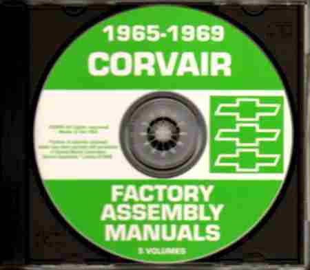 Chevy corvair factory assembly instruction manual cd 1965 1966 1967 1968 1969