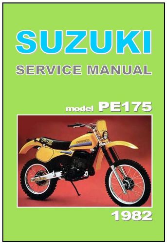 Suzuki workshop manual pe175 pe175z 1982 vmx maintenance service repair owners