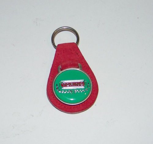 Vintage nos ford torino genuine real suede / leather key chain ring fob new