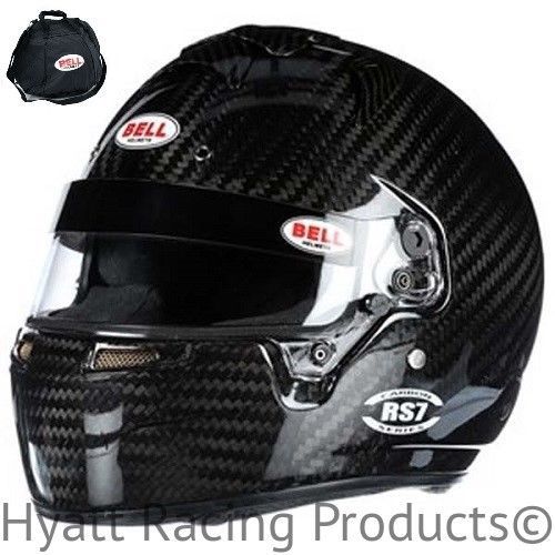 Bell rs7 carbon auto racing helmet sa2015 &amp; fia (free bag) - 7 5/8 (61)