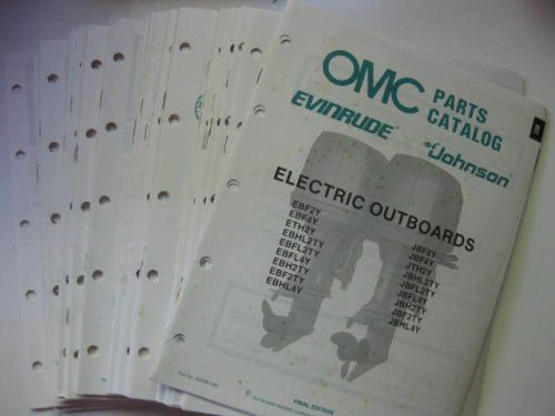 1988 omc johnson evinrude parts catalog electric troling to 300hp outboard motor