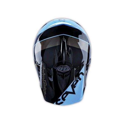 Troy lee designs se3 &#034;seven&#034; surge blue black mx helmet large tld motocross js7