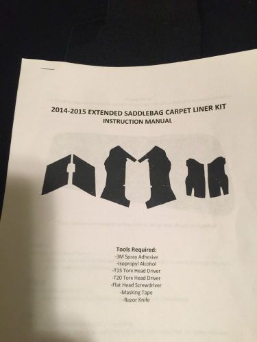 Saddlebag carpet liner black for 2014 - 2017 harley-davidson extended saddlebags