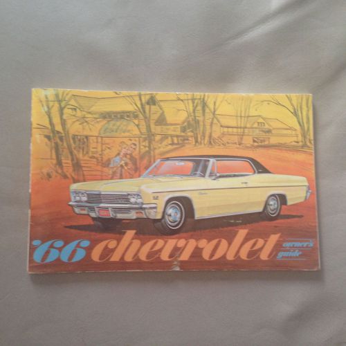 Original 1966 chevrolet second edition owner&#039;s guide/manual handbook