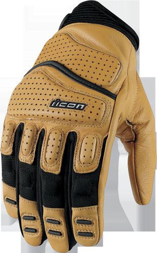 Icon motorcycle glove men&#039;s superduty 2 tan xl x extra large 3301-1363 3301-1363