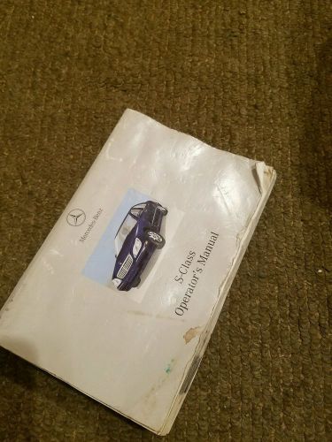 2000 mercedes s class s430 s500 s55 s600 owners manual