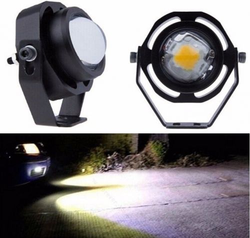 Black led car fog lamp warm light 1000lm 10w cree drl eagle eye light daytime