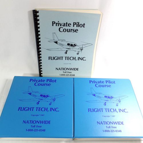 Flight tech private pilot ground school course 1987 complete 22 cassettes manual