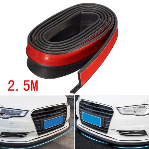 2.5m universal carbon fiber front bumper lip splitter chin spoiler body trim 8ft