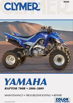 Clymer repair manual, yamaha raptor 700r 2006-2009