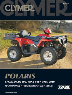 Clymer repair manual, polaris 400, 450 and 500 sportsman 1996-2010